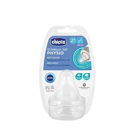 CHICCO Lot de 2 Tétines Silicone. 2m+