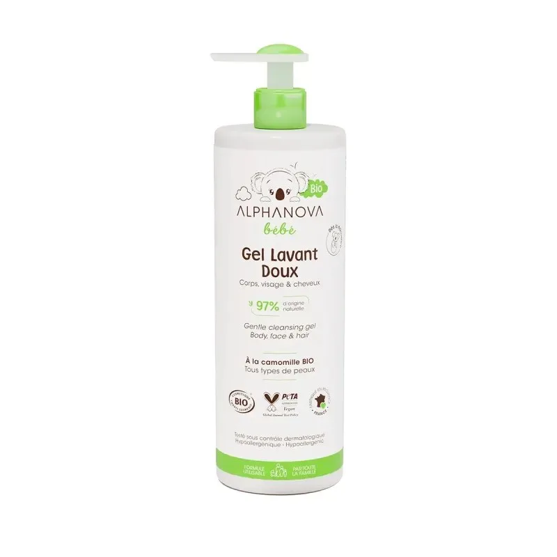 ALPHANOVA Gel Lavant Doux Bio 400 ml