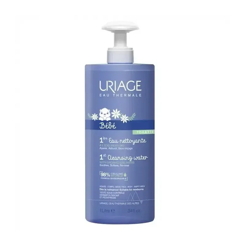 URIAGE Bébé 1ERE Eau Nettoyante Visage Corps et Siege 500 ml