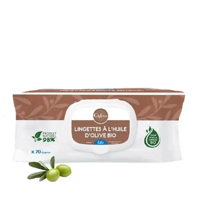 GIFRER Lingettes Nettoyantes à L’huile D’olive B/70