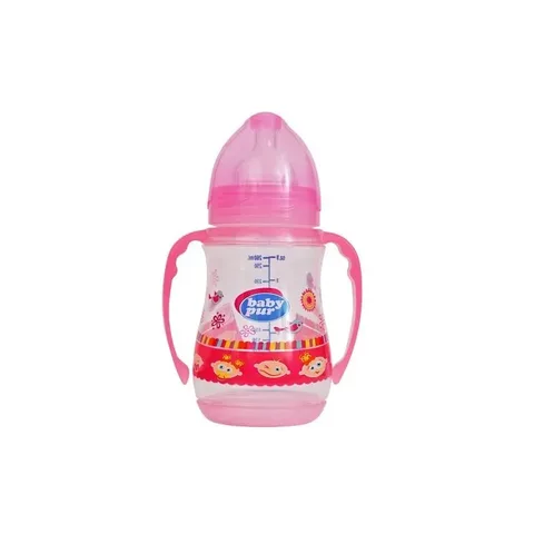 BABY PUR Biberon Pp Pastel Large Couvercle avec Anses 250 ml