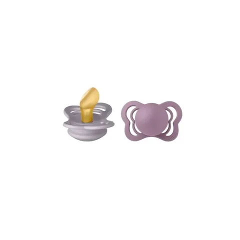 BIBS 2 Sucette Couture Pacifier Fossil Grey Mauve Size 1