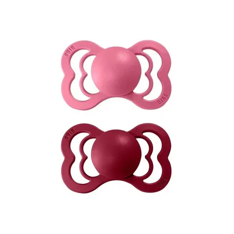 BIBS 2 Sucette Supreme Coral Ruby Size 1
