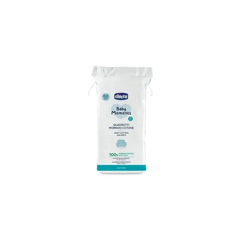 CHICCO Baby Moments Coton Carre Om+ Bt/60