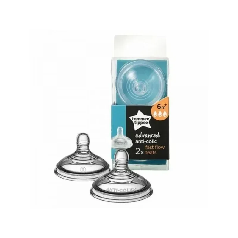 TOMMEE TIPPEE Advanced Anti-Colique 2 Tétines Debit Rapide 6m+