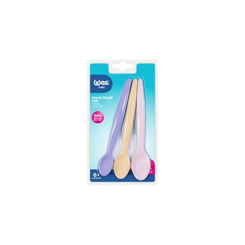 WEE BABY Set de 3 Cuillères en Plastique
