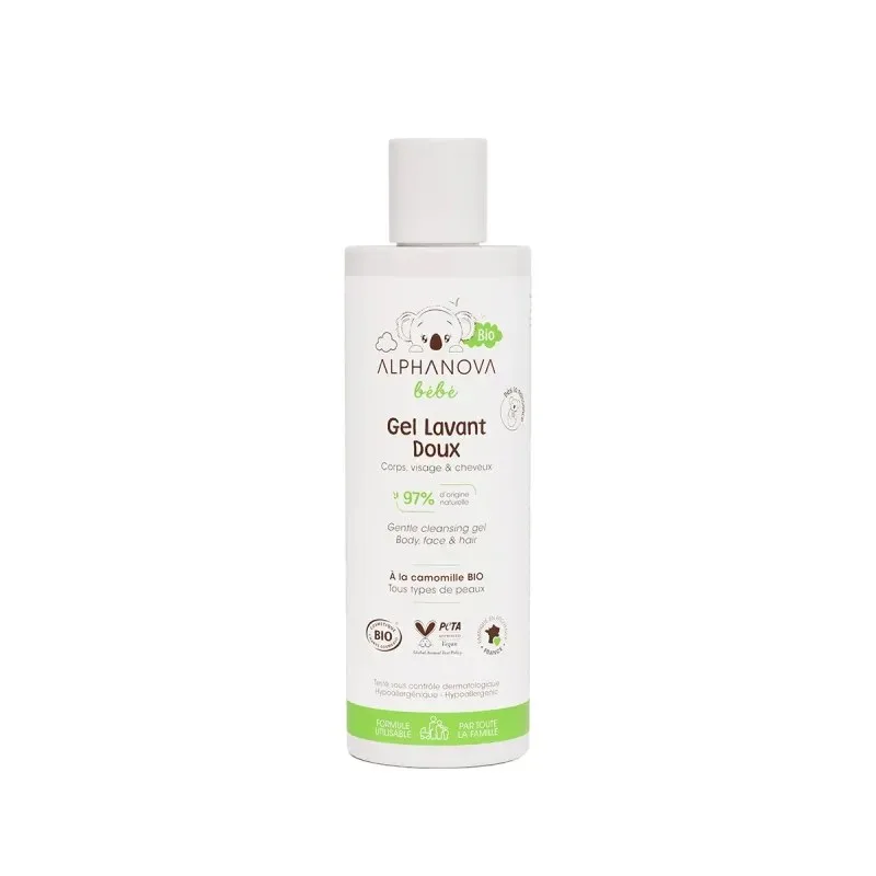 ALPHANOVA Gel Lavant Doux Bio 200 ml