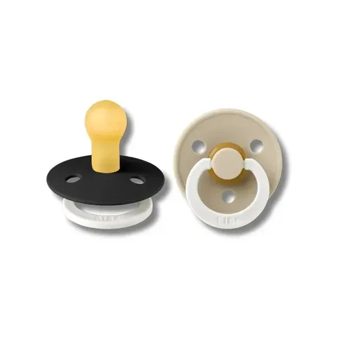 BIBS 02 Sucettes Pacifier Black Glow Vanilia Glow Size 1