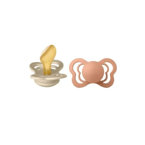 BIBS 02 Sucette Couture Pacifier Vanilla Peach Size 1