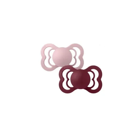 BIBS 2 Sucette Supreme Pacifier Pink Plum Elderberry Size 2