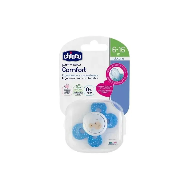 CHICCO Sucette Physio Comfort en Silicone 6-16 Mois