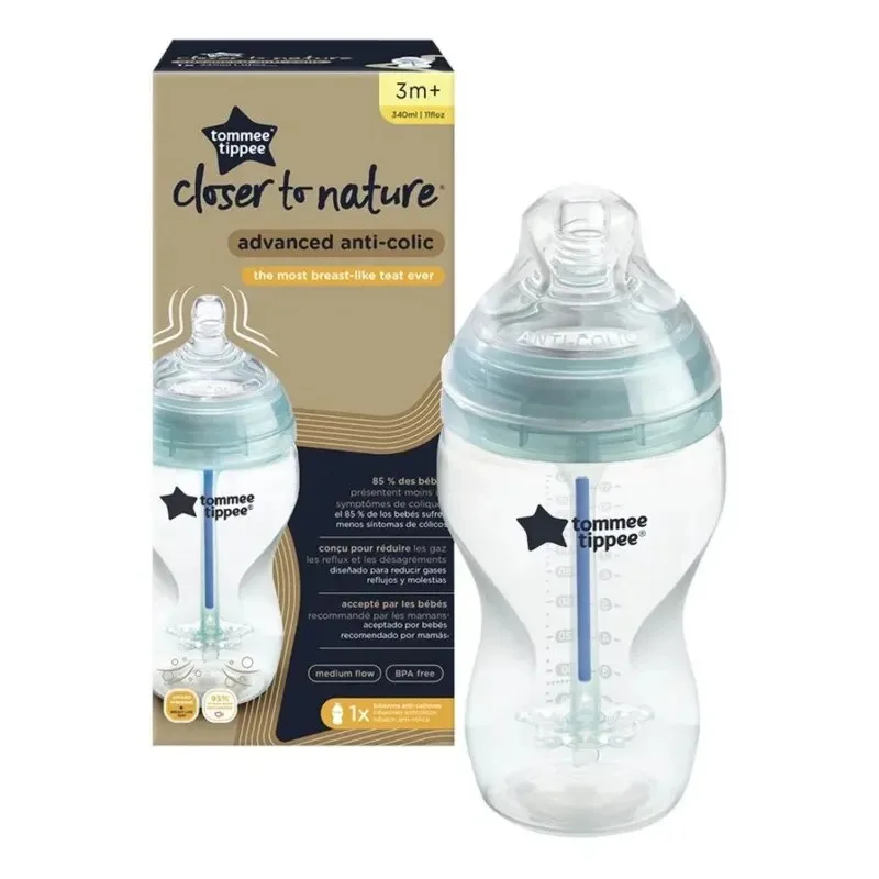 TOMMEE TIPPEE Biberon Advanced Anti-Colique Turquoise 3m+ 340 ml