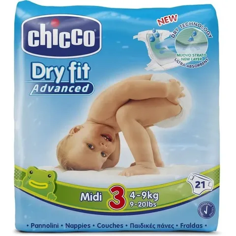 CHICCO Dry Fit Couche Medium 4-9kg 21 Pièces