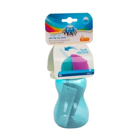 CANPOL BABIES Tasse Sport avec Paille Retractable 12m+ 270 ml 56/109