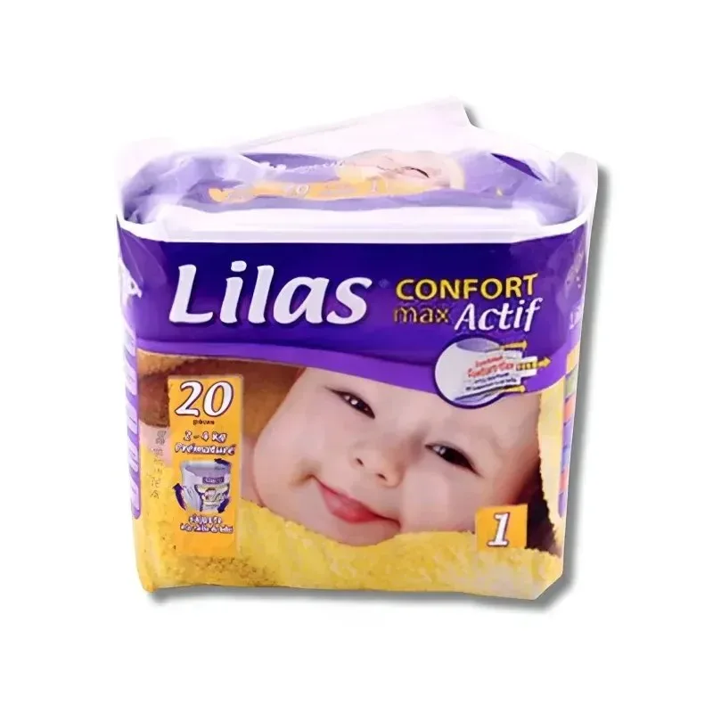 LILAS Confort Max Actif Couche Bb 2-4 Kg 20 Pièces