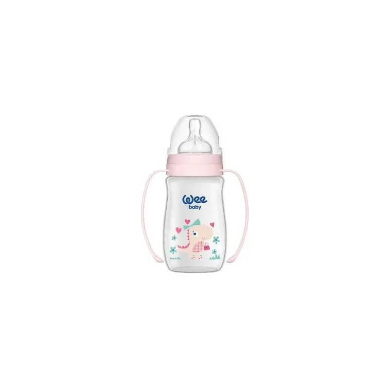 WEE BABY Biberon Classic Plus Col Large Pp avec Poignee 0-6m 250 ml