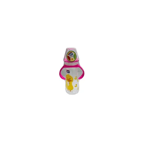 BABY PUR Biberon Standard avec Couvercle Torsade & Anses 250 ml Rose 72010