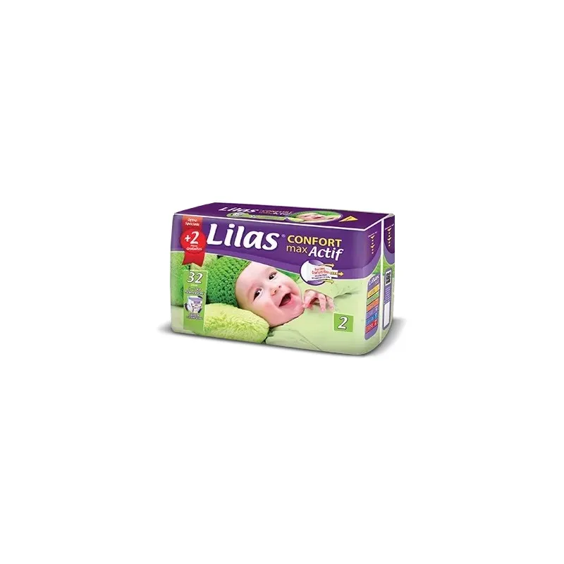 LILAS Confort Max Couche Bébé 3-5kg 32 Pièces