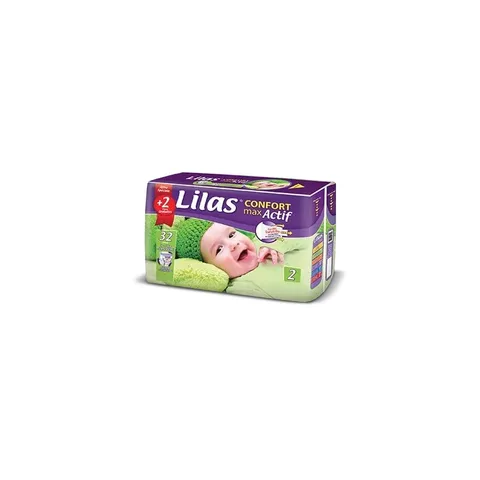 LILAS Confort Max Couche Bébé 3-5kg 32 Pièces