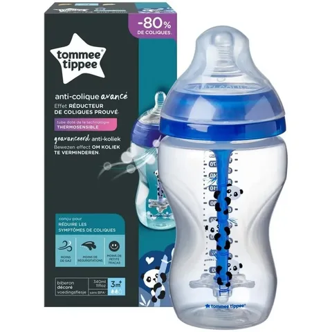 TOMMEE TIPPEE Biberon Advanced Anti-Colique Bleu 3m+ 340 ml