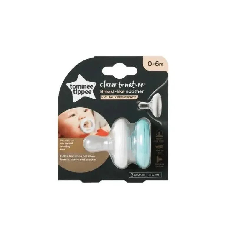 TOMMEE TIPPEE Closer To Nature 2 Sucettes Breast-Like 0-6m