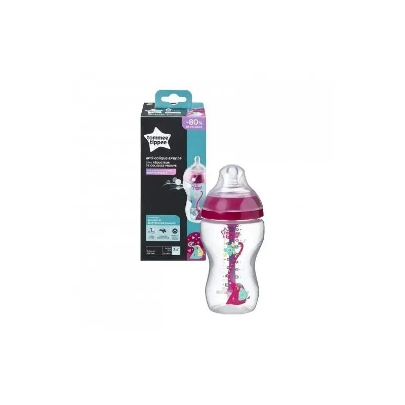 TOMMEE TIPPEE Biberon Advanced Anti-Colique Rose 3m+ 340 ml