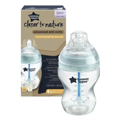 TOMMEE TIPPEE Biberon Advanced Anti-Colique Turquoise 0m+ 260 ml