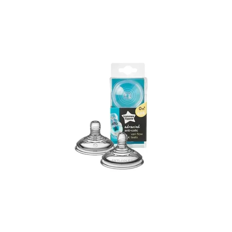 TOMMEE TIPPEE Advanced Anti-Colique 2 Tétines à Debit Variable 0m+