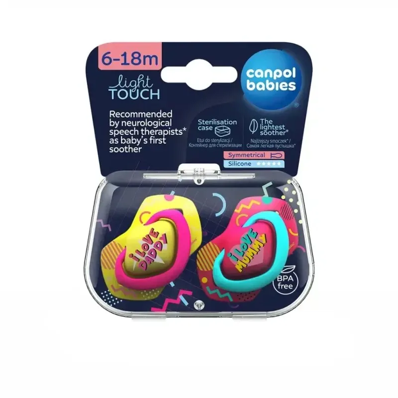 CANPOL BABIES Sucette Universelle 6-18m Neon Love 22/653