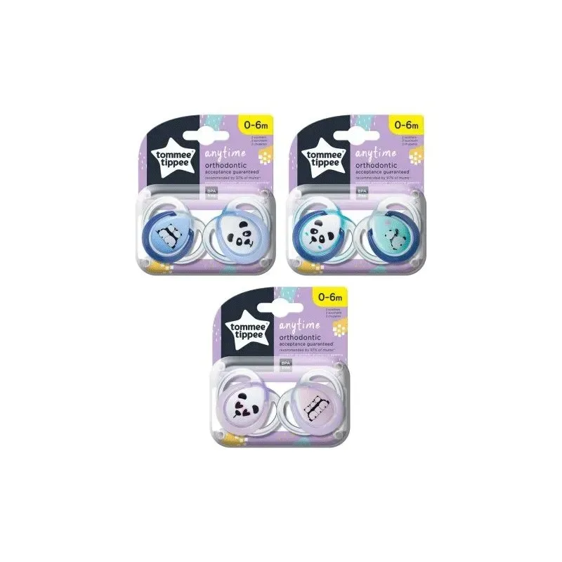 TOMMEE TIPPEE Anytime 2 Sucettes Orthodontic 0-6m — photo 2