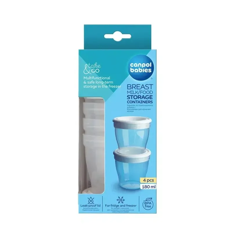 CANPOL BABIES Pots de Conservation 4 Pcs 180 ml