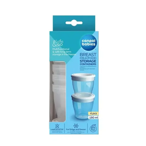 CANPOL BABIES Pots de Conservation 4 Pcs 180 ml