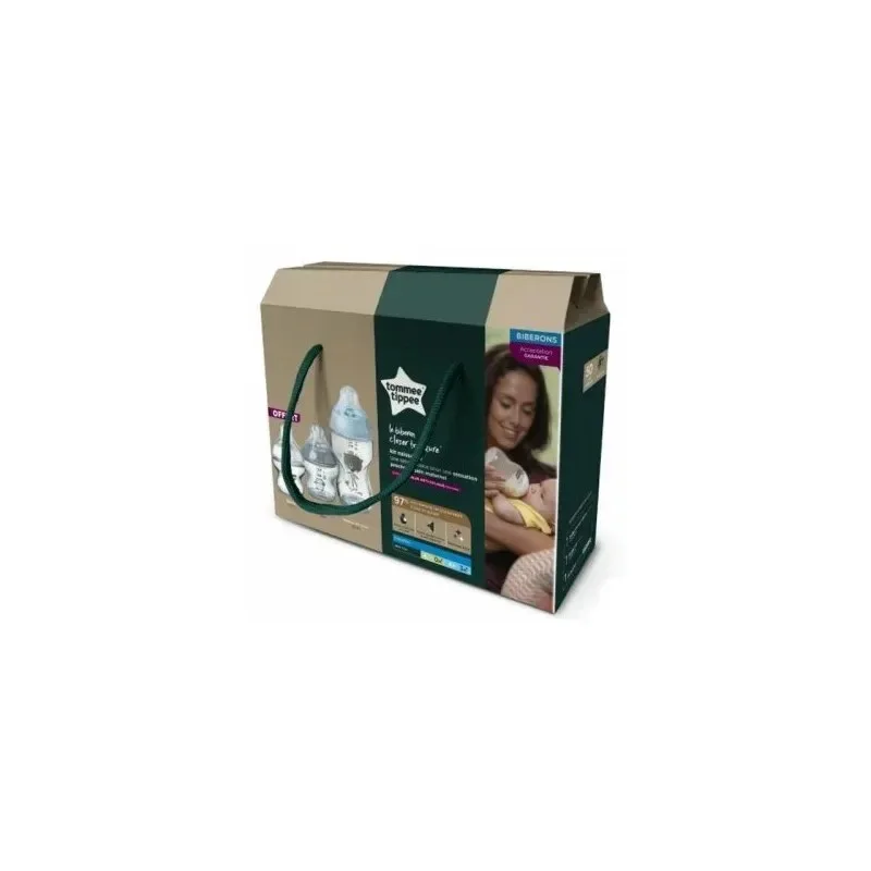 TOMMEE TIPPEE Kit Naissance le Biberon Closer To Nature 0m+ Hibou Gris