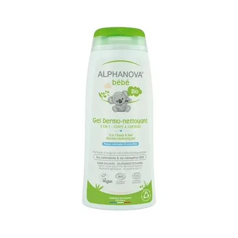 ALPHANOVA Bébé Bio Gel Dermo-Nettoyant 2en1 Corps&cheveux 200 ml