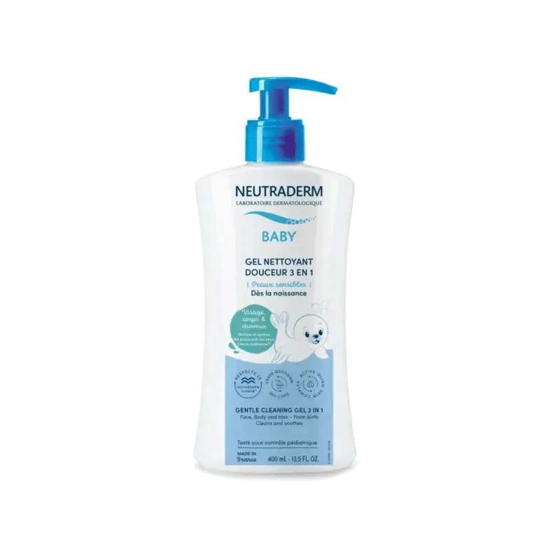 NEUTRADERM Baby Gel Nettoyant Douceur 3 en 1 400 ml