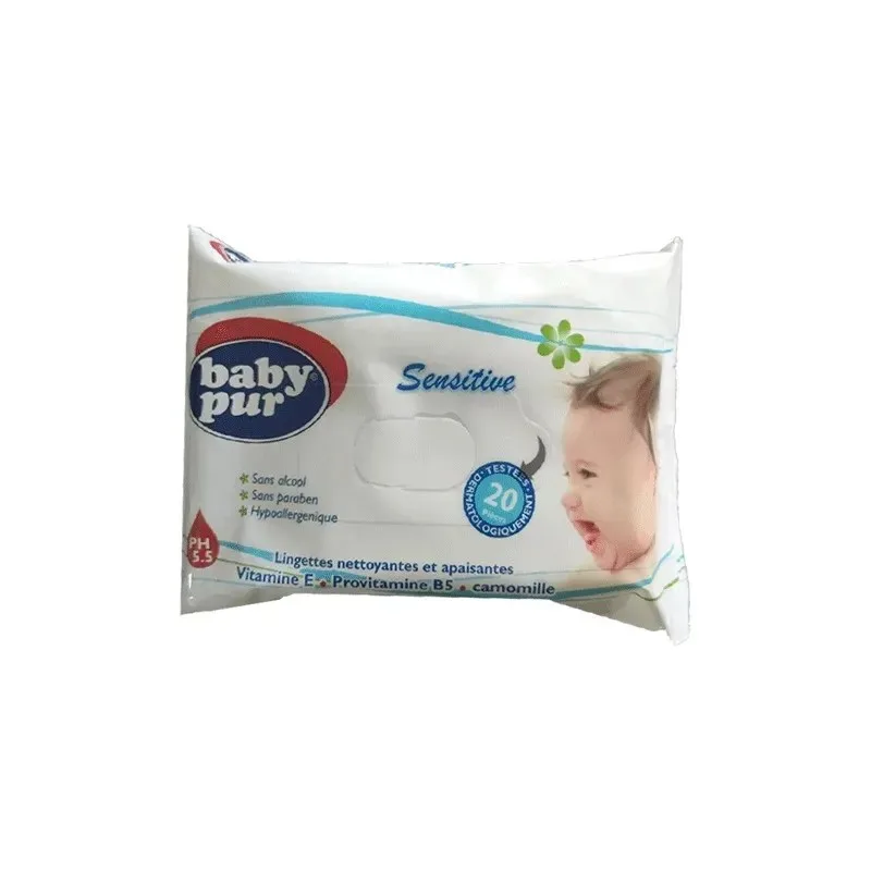 BABY PUR Lingettes Sensitives 20 Pièces