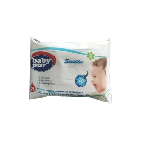 BABY PUR Lingettes Sensitives 20 Pièces