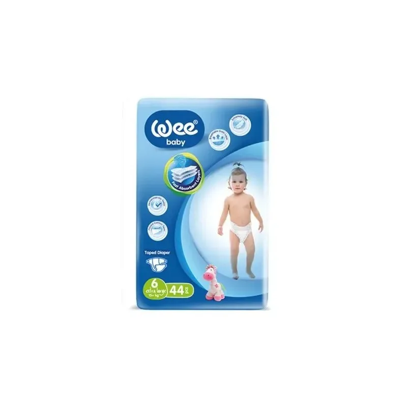 WEE BABY Couche Taille 6 Extra Large +15kg 44 Pièces