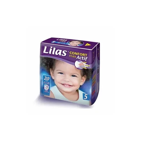 LILAS Confort Max Actif Couche Bb 15-25 Kg 20 Pièces