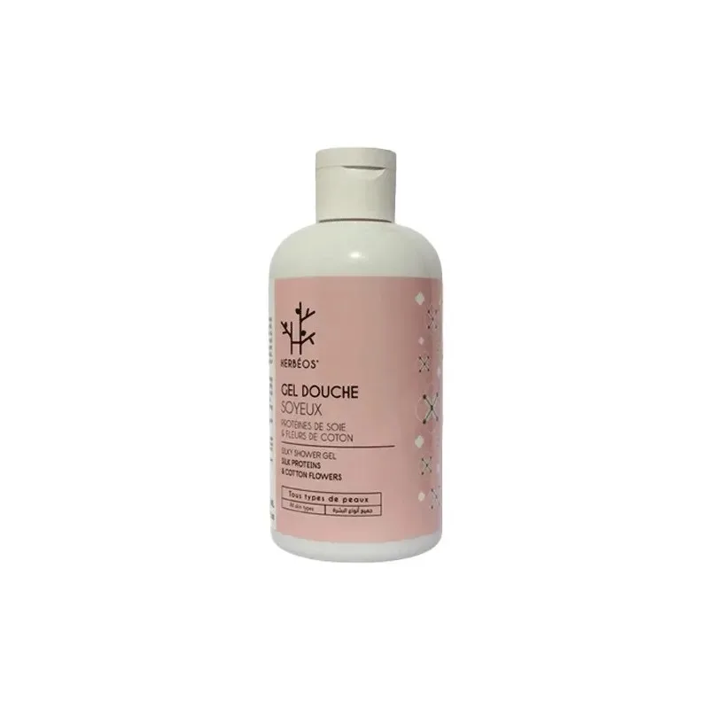 HERBEOS Gel Douche Proteines de Soie et Fleur de Coton 250 ml