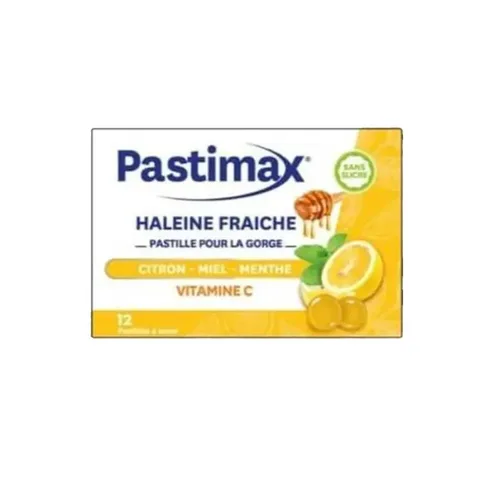 Pastimax Citron Miel Menthe 12 Pastilles à Sucer
