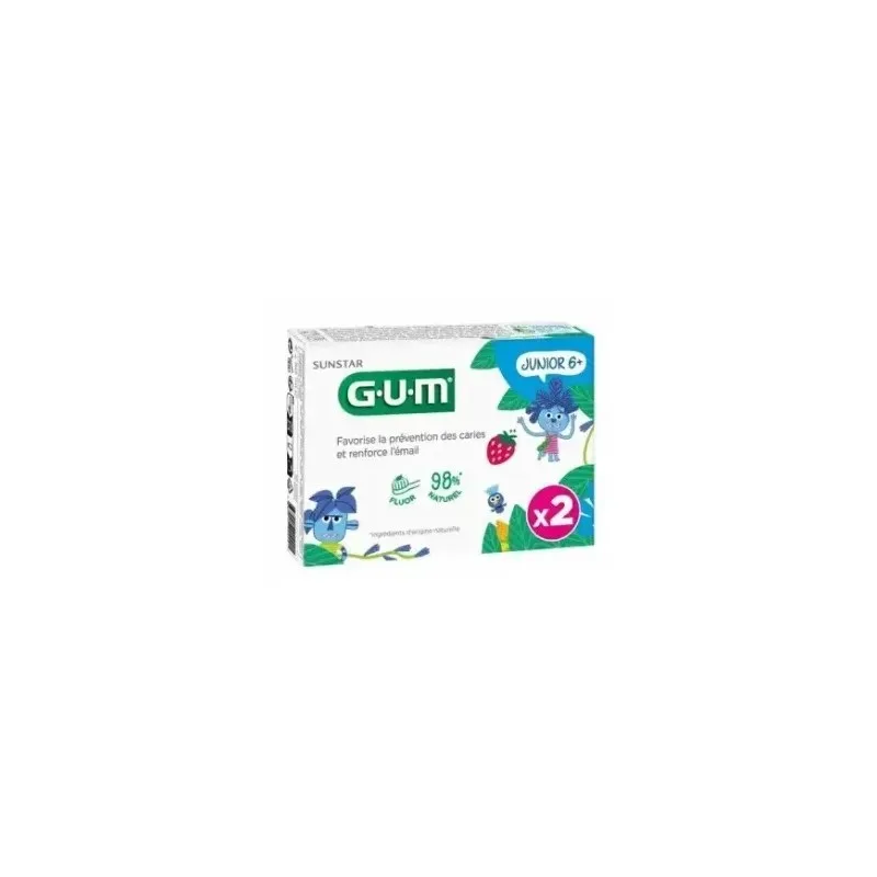 GUM Dentifrice Duo Junior 6+ 2*50ml