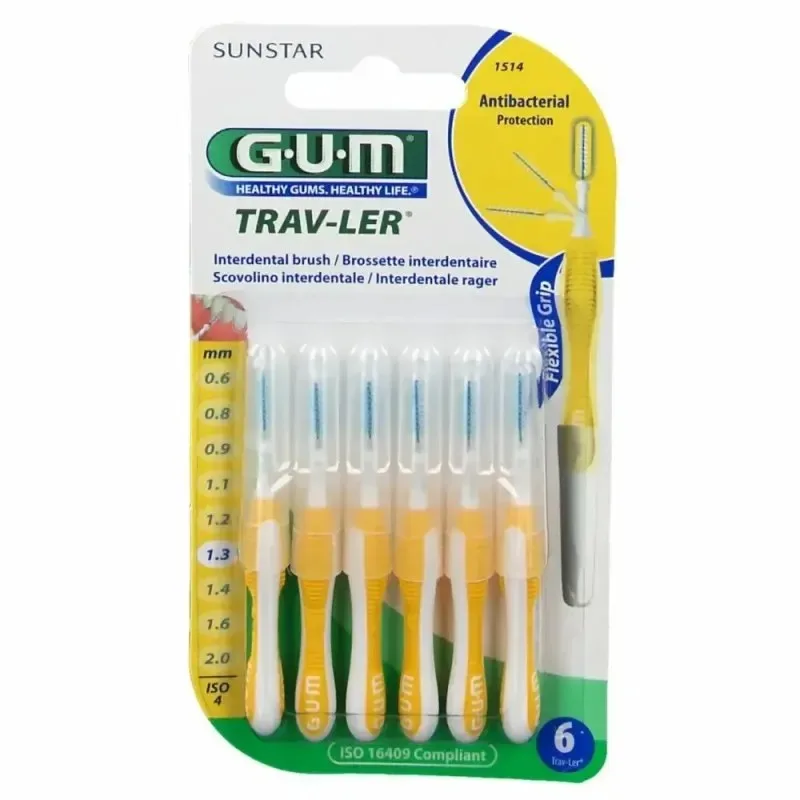 GUM Brossettes Traveler Extrafine Conique 1,3mm (1514)