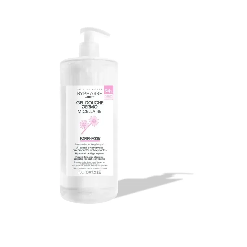 BYPHASSE Gel Douche Dermo Micellaire Topiphasse Peaux à Tendance Atopique 1 l