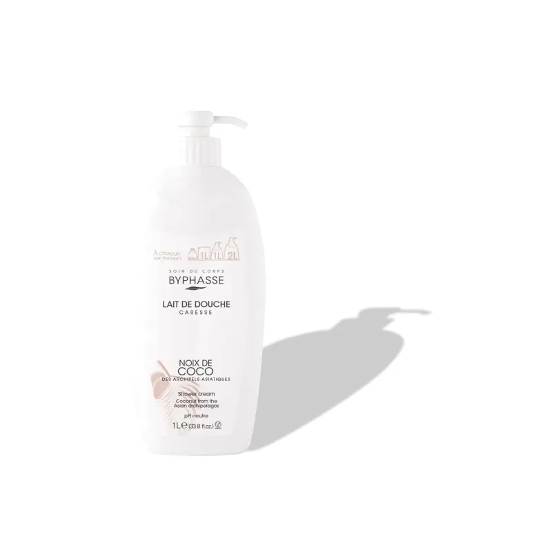 BYPHASSE Lait de Douche Caresse Noix de Coco 1 l