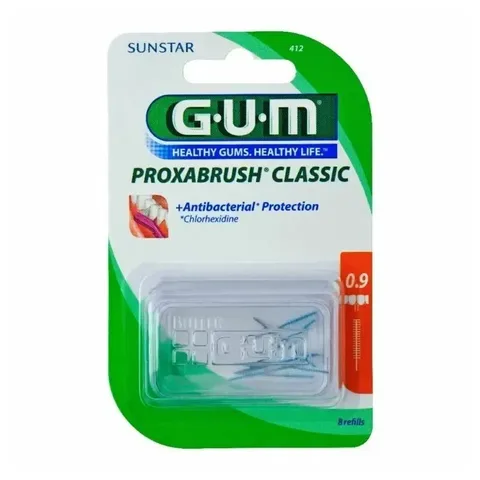 GUM Brossettes Ultra Fine Cylindrique 0,9mm (412)