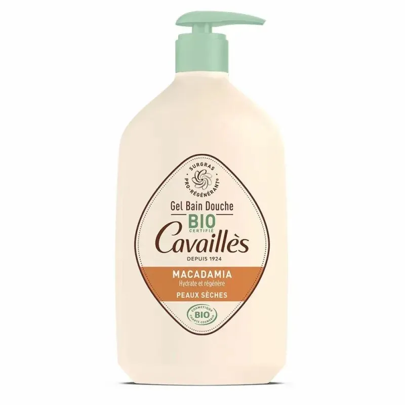 ROGE CAVAILLES Gel Bain Douche Bio Macadamia Peaux Sèches 400 ml