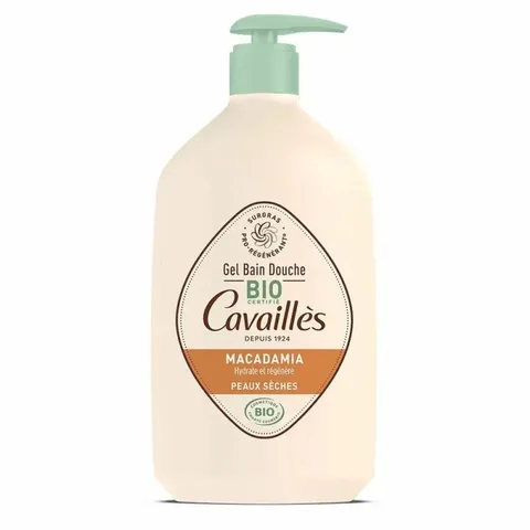 ROGE CAVAILLES Gel Bain Douche Bio Macadamia Peaux Sèches 400 ml
