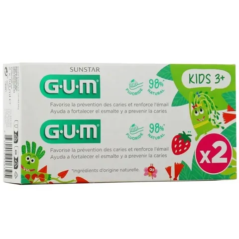 GUM Dentifrice Kids 3 Ans+ Lot de 2*50ml