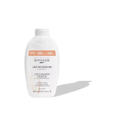 BYPHASSE Lait de Douche Caresse d'amande Douce 600 ml